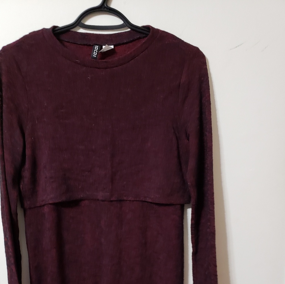 Burgundy Backdrops Dress
